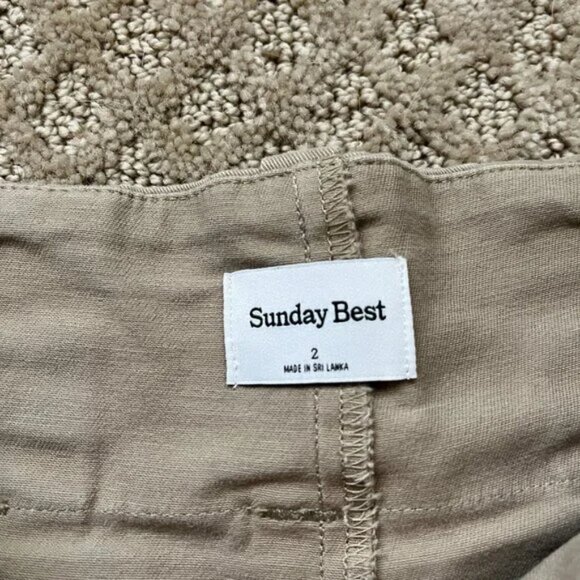 Aritzia Sunday Best Jump Rope Skort Pleated Micro Mini Fluent Taupe Low Rise 2 - Picture 2 of 4